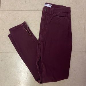 American Apparal High Waisted Red Jeans